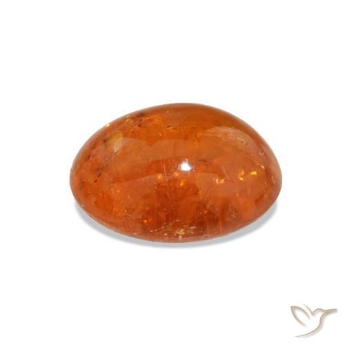 Granada espessartita laranja quente Natural 4.80ct, Corte Oval, Transparente