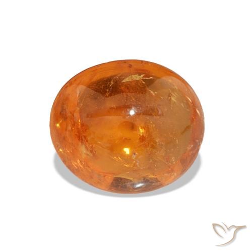 Granada espessartita Laranja Médio Natural 2.95ct, Corte Oval, Transparente