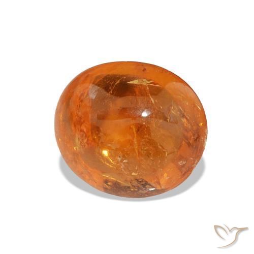 Granada espessartita Laranja Médio Natural 2.95ct, Corte Oval, Transparente