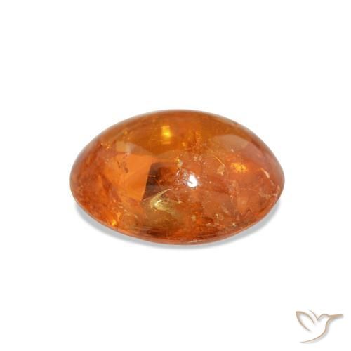 Granada espessartita Laranja Médio Natural 2.95ct, Corte Oval, Transparente