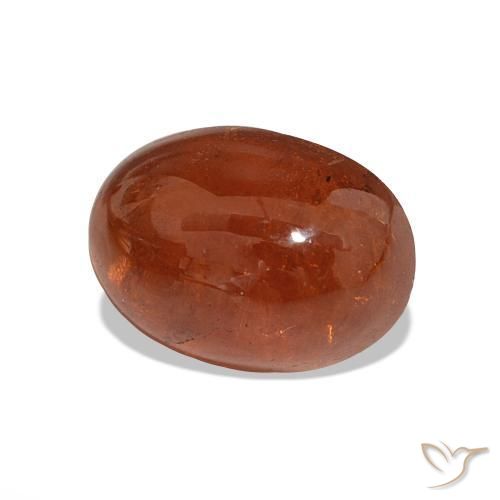 Granada espessartita âmbar laranja Natural 6.28ct, Corte Oval, Translúcido