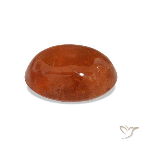 Granada espessartita Laranja Médio Natural 3.84ct, Corte Oval, Translúcido