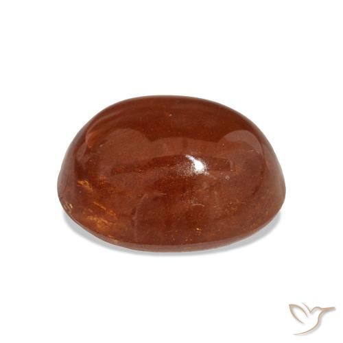 Granada espessartita Vermelho Laranja Escuro Natural 7.77ct, Corte Oval, Translúcido