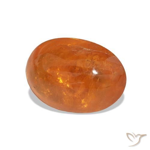 Granada espessartita Laranja Profundo Natural 4.98ct, Corte Oval, Transparente