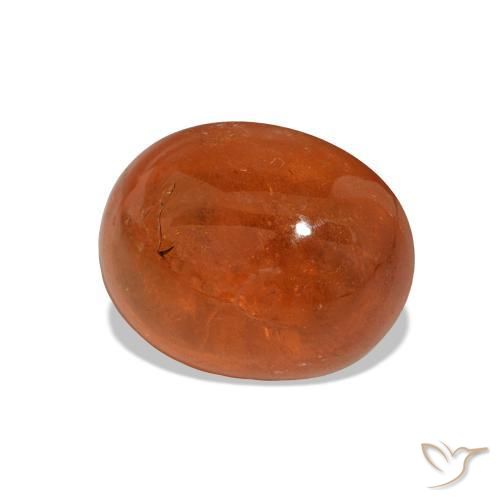 Granada espessartita Laranja Médio Natural 3.88ct, Corte Oval, Transparente