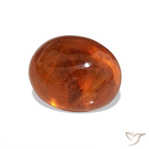 Granada espessartita Laranja Médio Natural 4.81ct, Corte Oval, Transparente