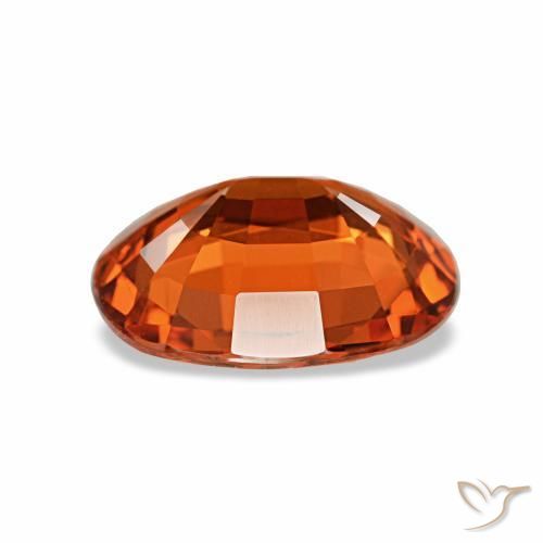 Granada espessartita laranja natural 2,13ct, corte oval, VS