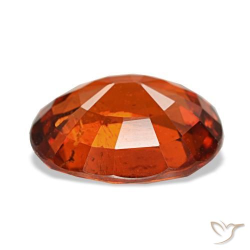 Granada espessartita vermelho natural 3,55ct, corte oval, VS