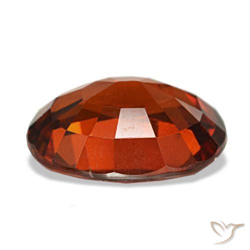 Granada espessartita vermelho natural 4,00ct, corte oval, VS