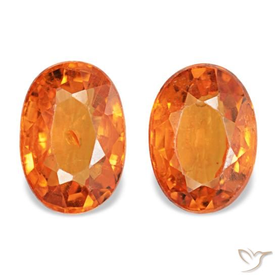 1.43ctw laranja granada espessartita, oval, VS-SI