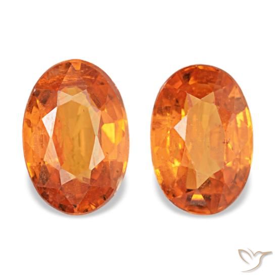 1.12ctw laranja granada espessartita, oval, VS-SI