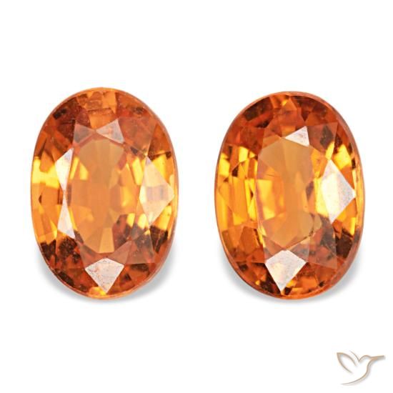1.13ctw laranja granada espessartita, oval, VS