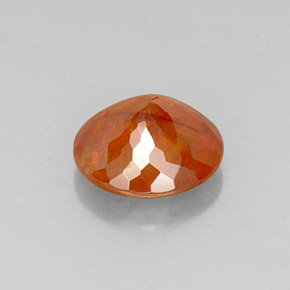 Esfalerita laranja natural 6,17ct, corte redondo, SI-I1