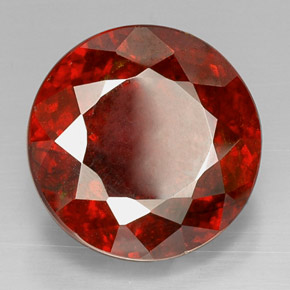 Esfalerita laranja natural 27,80ct, corte redondo, VS-SI