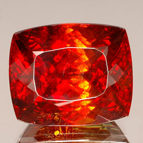Esfalerita laranja natural 58,99ct, almofada cortada, VS-SI