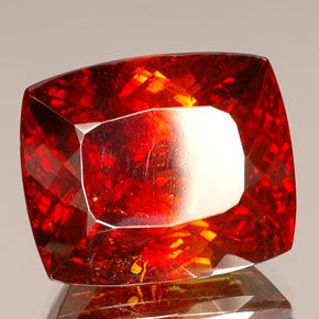 Esfalerita laranja natural 58,99ct, almofada cortada, VS-SI