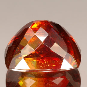 Esfalerita laranja natural 58,99ct, almofada cortada, VS-SI
