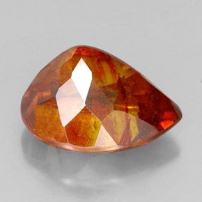 Esfalerita laranja natural 19,73ct, formato de pêra, SI