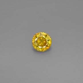 Esfalerita amarelo natural 0,47ct, corte redondo, SI