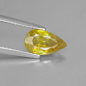 Esfalerita Amarelo Natural 1,54ct, Formato de pêra, SI