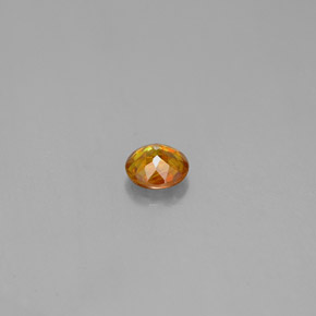 Esfalerita laranja natural 0,41ct, corte redondo, VS