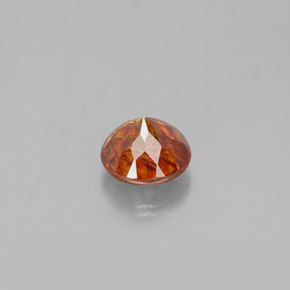 Esfalerita laranja natural 1,13ct, corte redondo, SI
