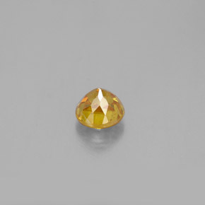 Esfalerita amarelo natural 0,84ct, corte redondo, SI