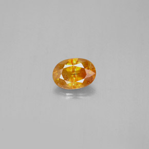 Esfalerita laranja natural 0,72ct, corte oval, SI