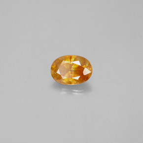 Esfalerita laranja natural 0,72ct, corte oval, SI