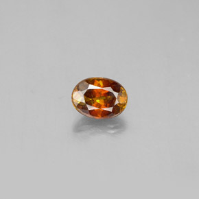Esfalerita laranja natural 0,75ct, corte oval, SI