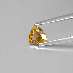 Esfalerita amarelo natural 0,62ct, trillion, SI