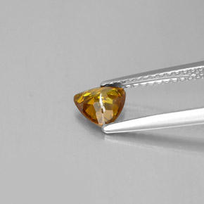 Esfalerita amarelo natural 0,62ct, trillion, SI