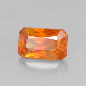 esfalerita Laranja Natural 0.68ct, Corte Esmeralda, VS-SI