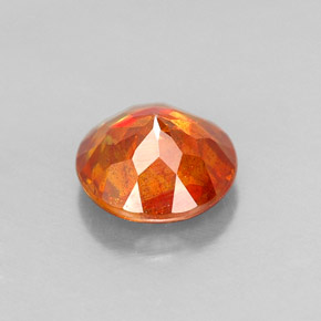 Esfalerita laranja natural 0,86ct, corte redondo, SI