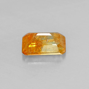 Esfalerita amarelo natural 0,58ct, corte esmeralda, SI