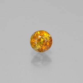 Esfalerita laranja natural 0,30ct, corte redondo, VS-SI