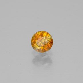 Esfalerita laranja natural 0,30ct, corte redondo, VS-SI
