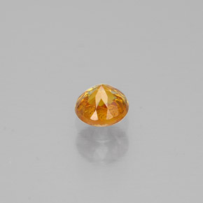Esfalerita laranja natural 0,30ct, corte redondo, VS-SI