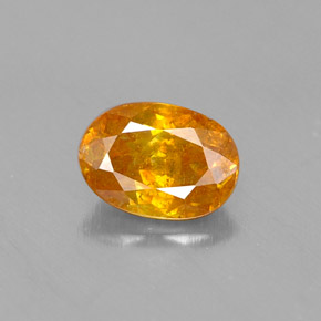 Esfalerita amarelo natural 0,66ct, corte oval, VS
