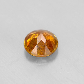 Esfalerita laranja natural 0,57ct, corte redondo, VS-SI
