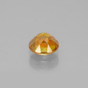 Esfalerita amarelo natural 0,55ct, corte redondo, SI