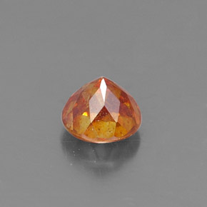 Esfalerita laranja natural 0,53ct, corte redondo, VS-SI