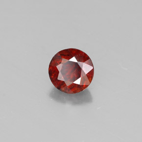 Esfalerita laranja natural 0,50ct, corte redondo, VS-SI