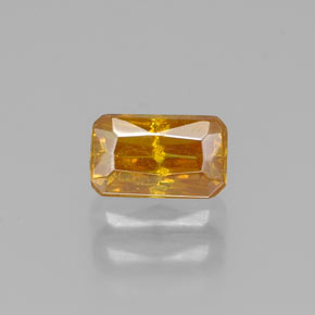 Esfalerita amarelo natural 0,59ct, corte esmeralda, VS-SI