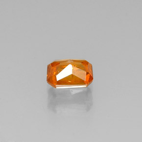 Esfalerita amarelo natural 0,31ct, corte esmeralda, VS-SI