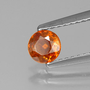Esfalerita laranja natural 0,40ct, corte redondo, VS-SI