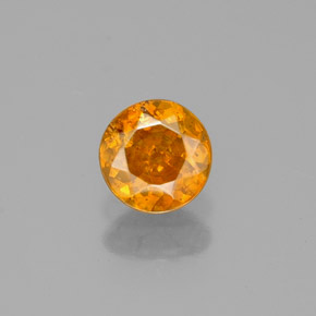 Esfalerita amarelo natural 0,45ct, corte redondo, VS-SI