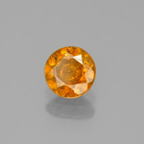 Esfalerita amarelo natural 0,45ct, corte redondo, VS-SI