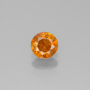 Esfalerita amarelo natural 0,32ct, corte redondo, SI