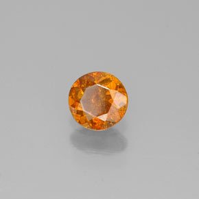 Esfalerita amarelo natural 0,32ct, corte redondo, SI